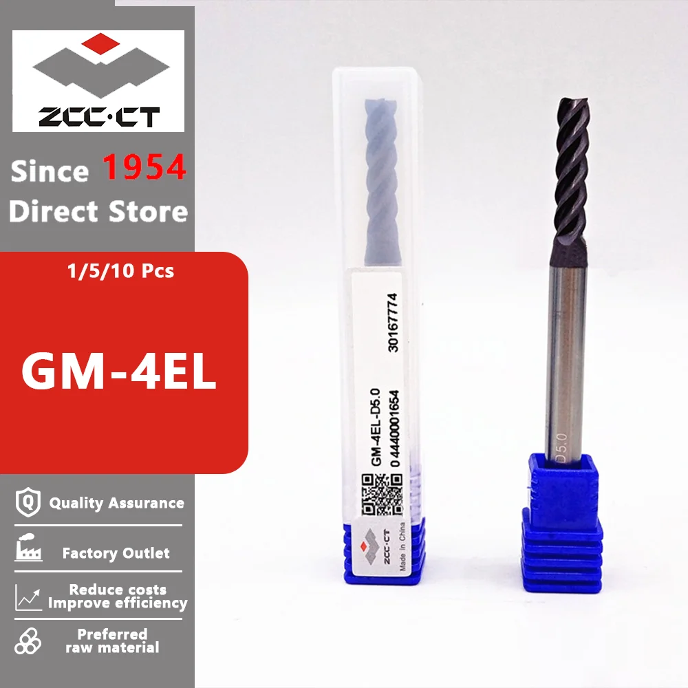 ZCC.CT GM-4EL D4.0-D20 CNC   Ʈ, TiAIN  ָ ī̵, ö Ϲ   и Ŀ, 4 ÷Ʈ, 3-20mm